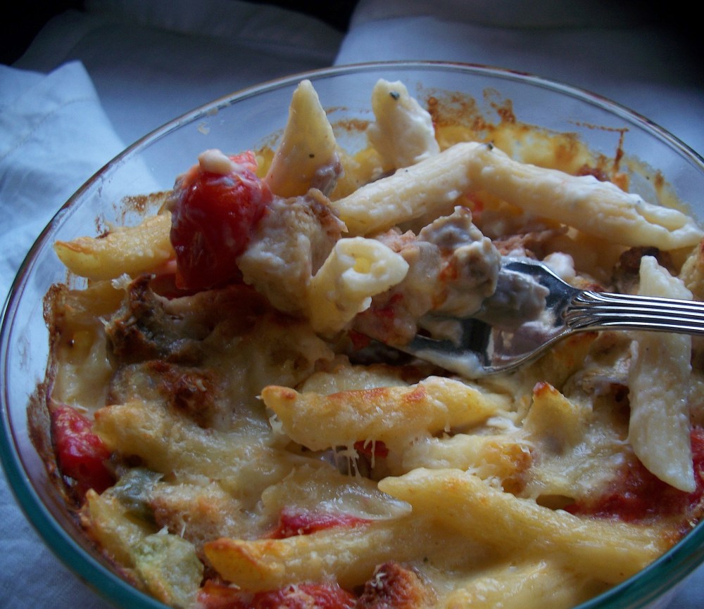 Tuscan Mac and Cheese Closeup