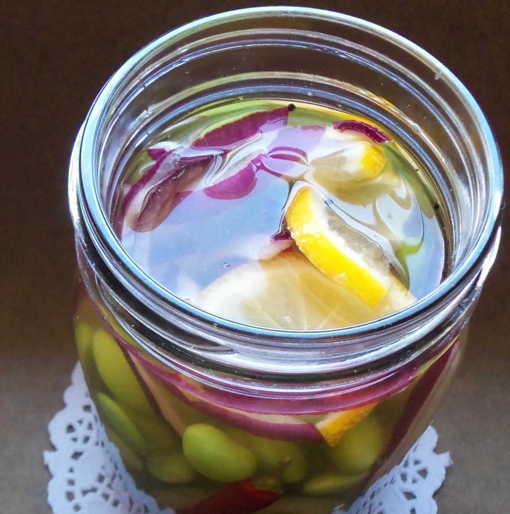 Quick Pickled Veggies with Edamame