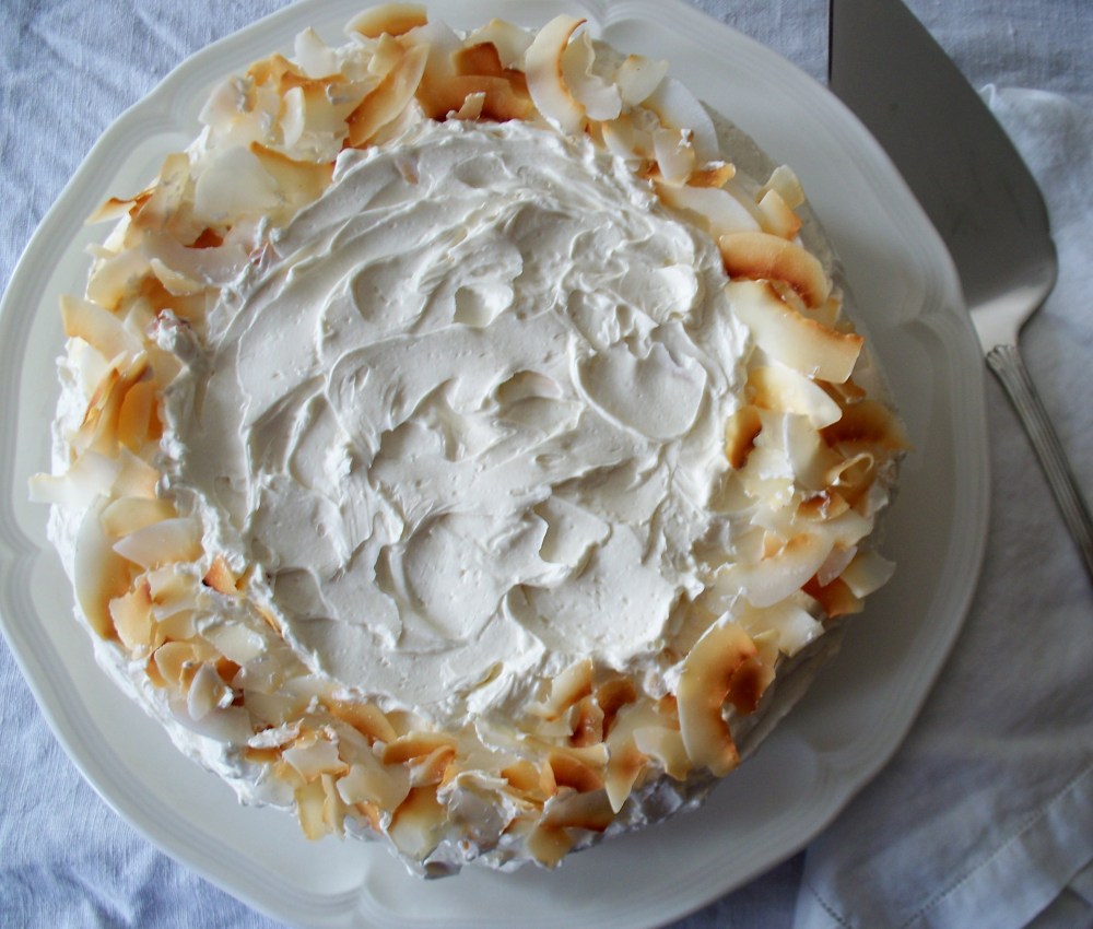 Whole Coconut Cake with Toasted Coconut
