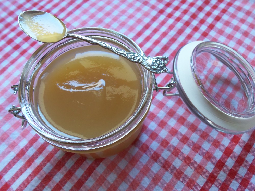 Scuppernong Nectar on Spoon in Jar