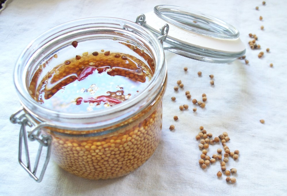 Making Mustard Brining Mustard Seeds