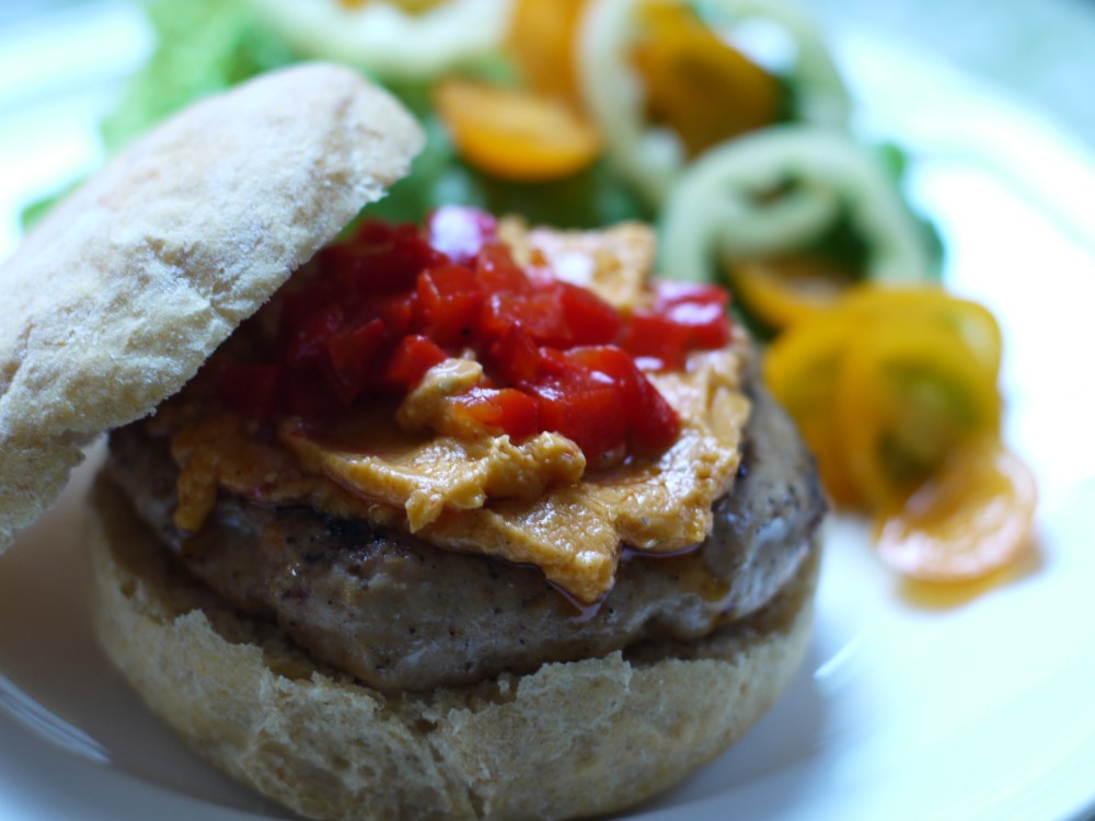 Turkey Burger with Remoulade Pimento Cheese