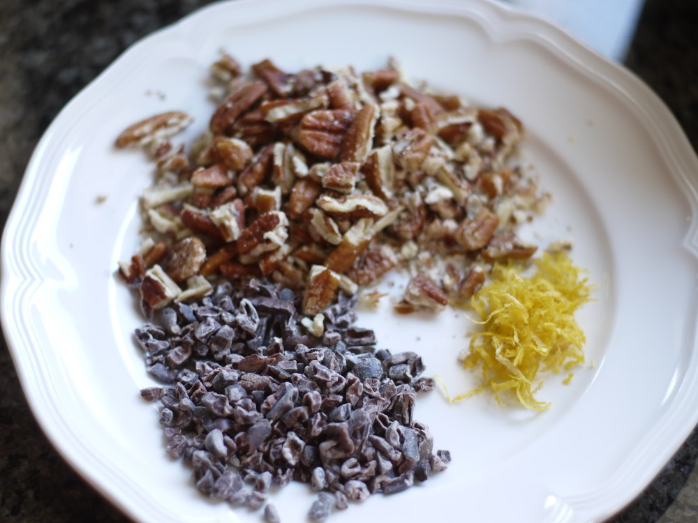 granola additions pecans cacao nibs lemon zest