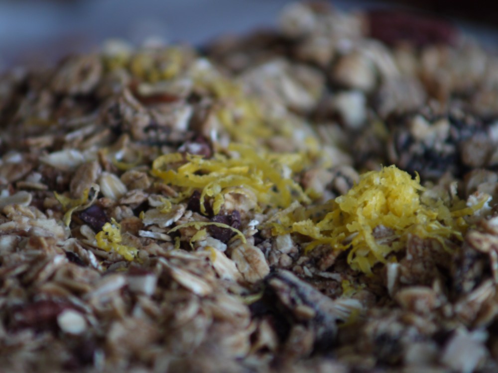 lemon zest in granola