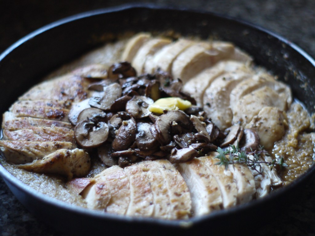 Chicken Mushroom & Grits Skillet Meal